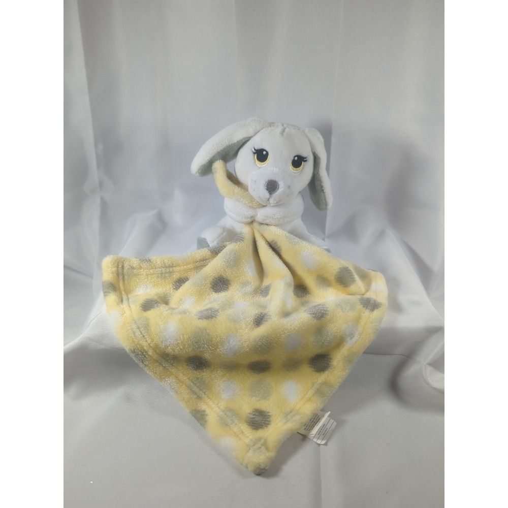Little Beginnings Puppy Dog Lovey Plush White Yellow Gray Baby Security Blanket